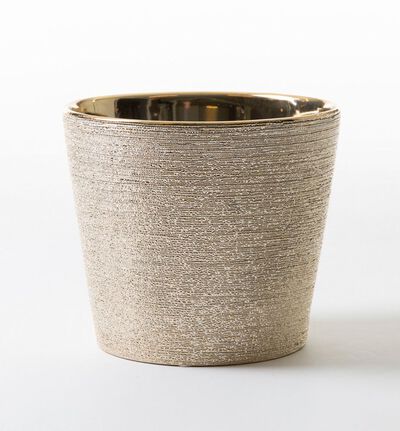 Glitter blomsterpotte gull 15 cm Glitter blomsterpotte gull 15 cm